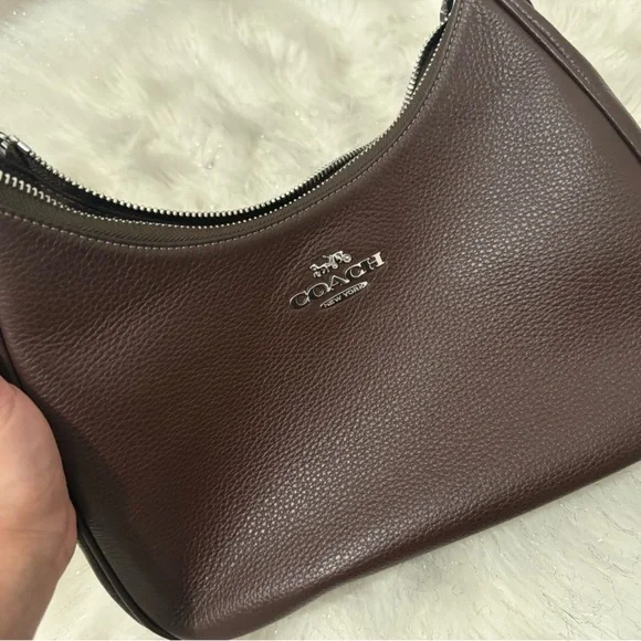 Coach Dark Brown Leather Shoulder Bag - Picture 3 of 6